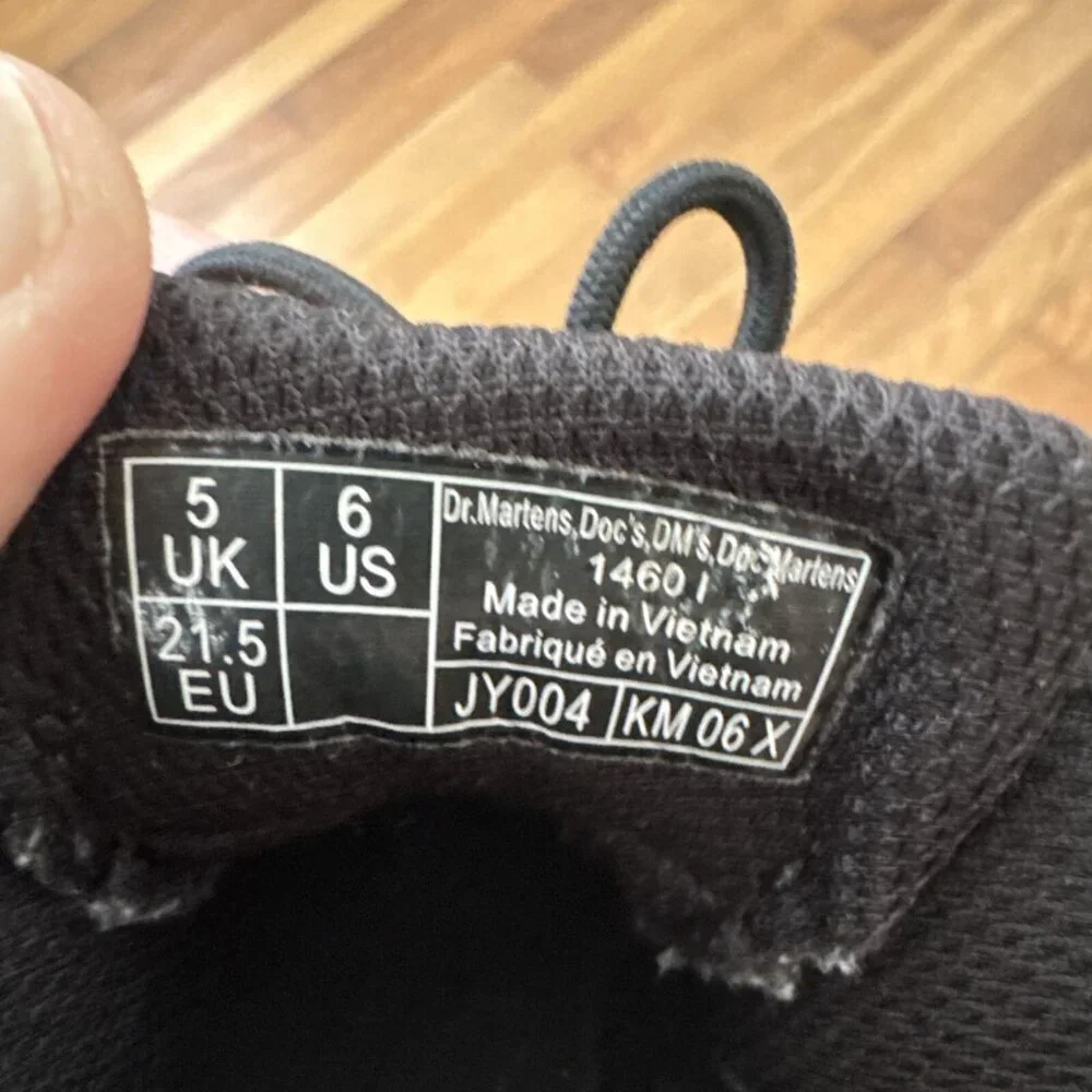 Dr Martens Black JY004 Toddler Ankle Side Zip Boots Read Size 6